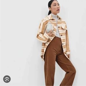 Everlane The oversized striped shirt jacket shacket